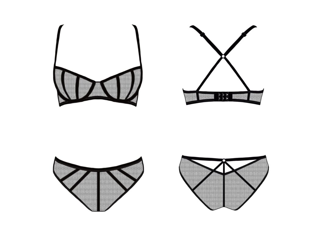 Baker - Soutien gorge corbeille et shorty dos ouvert - styliste modéliste freelance